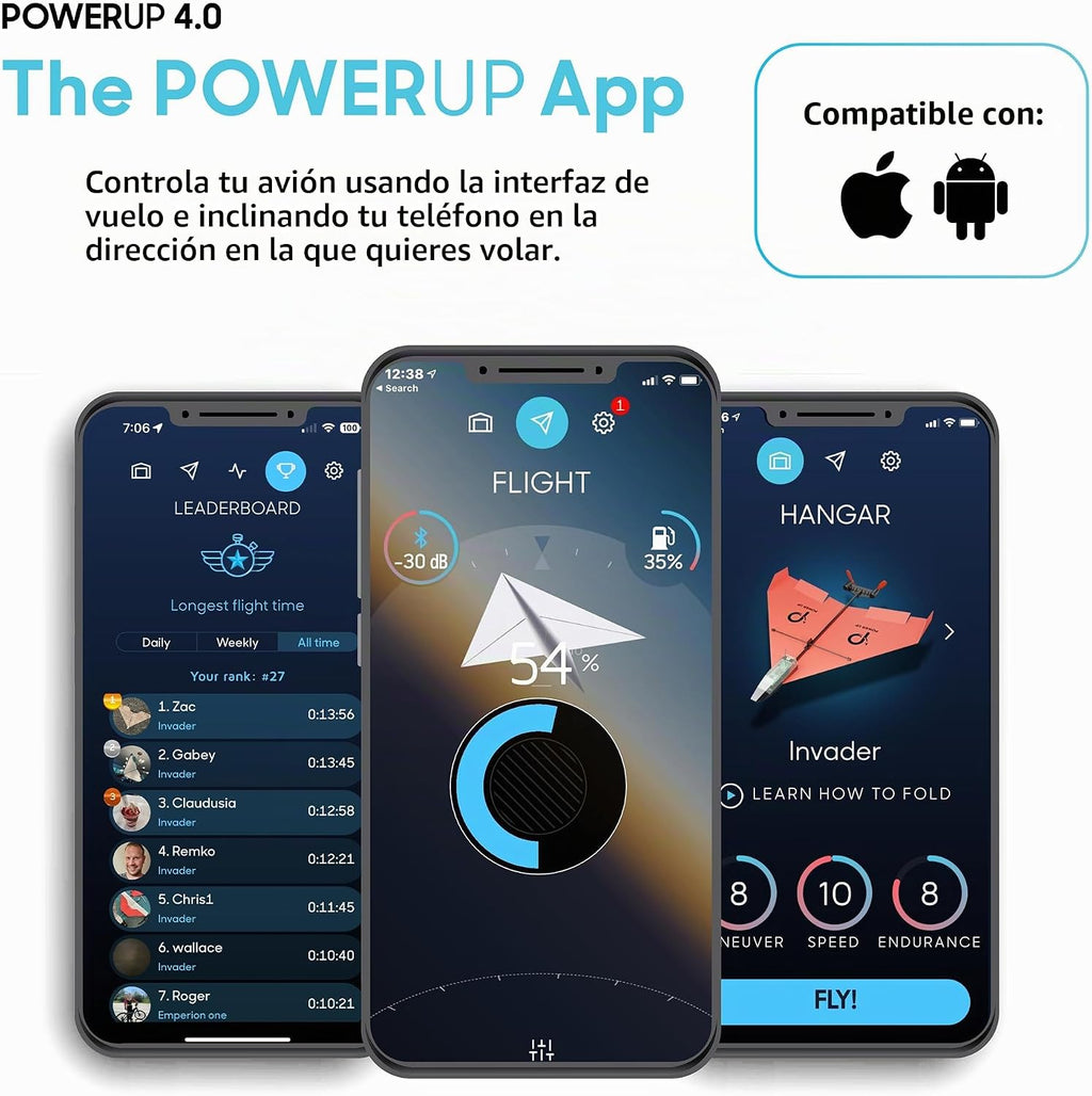 POWERUP 4.0 F-22 Jet Airplane Kit Smartphone App Controlled RC Plane Motor