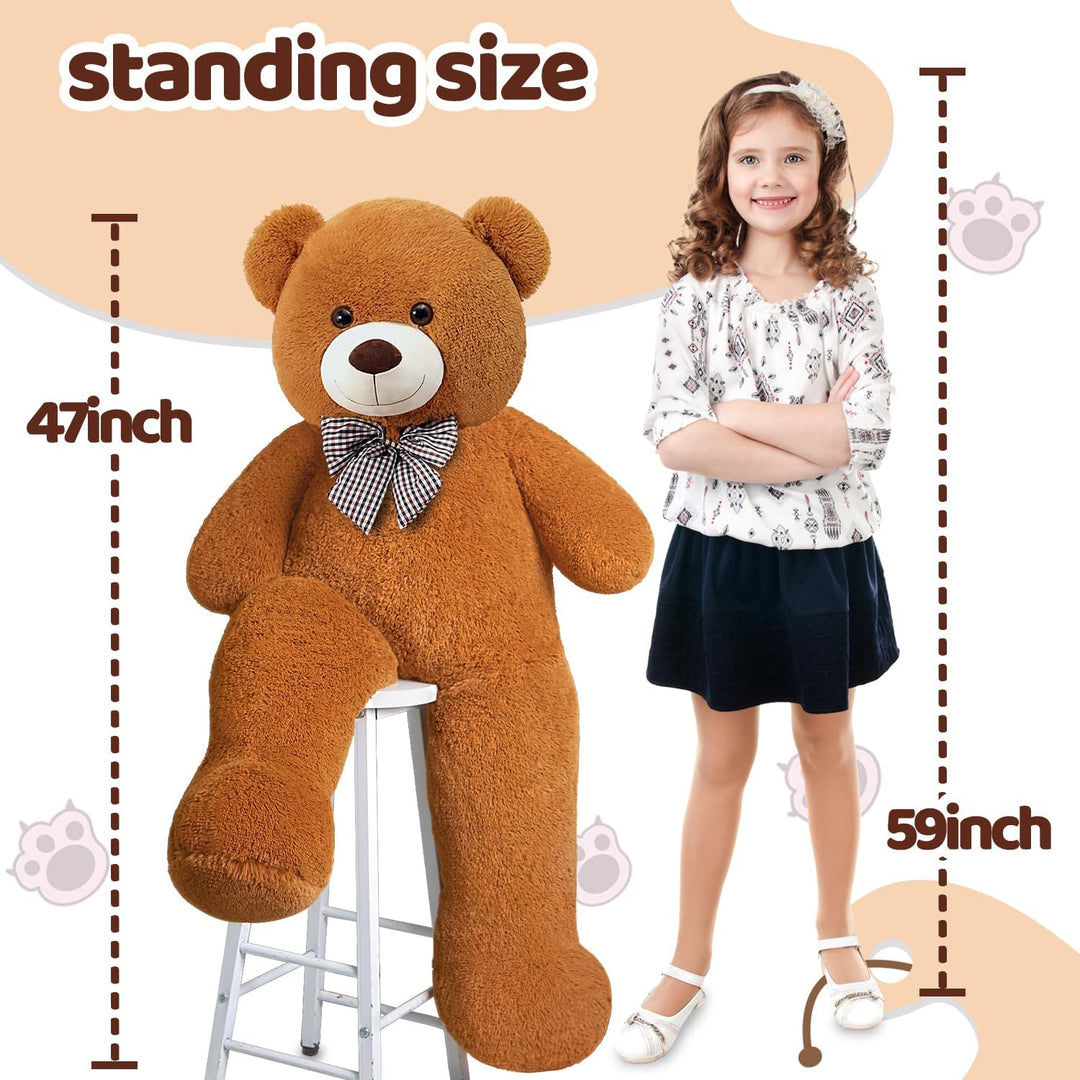 SNOWOLF Oso de peluche gigante de 47 pulgadas, regalo para el Día d...