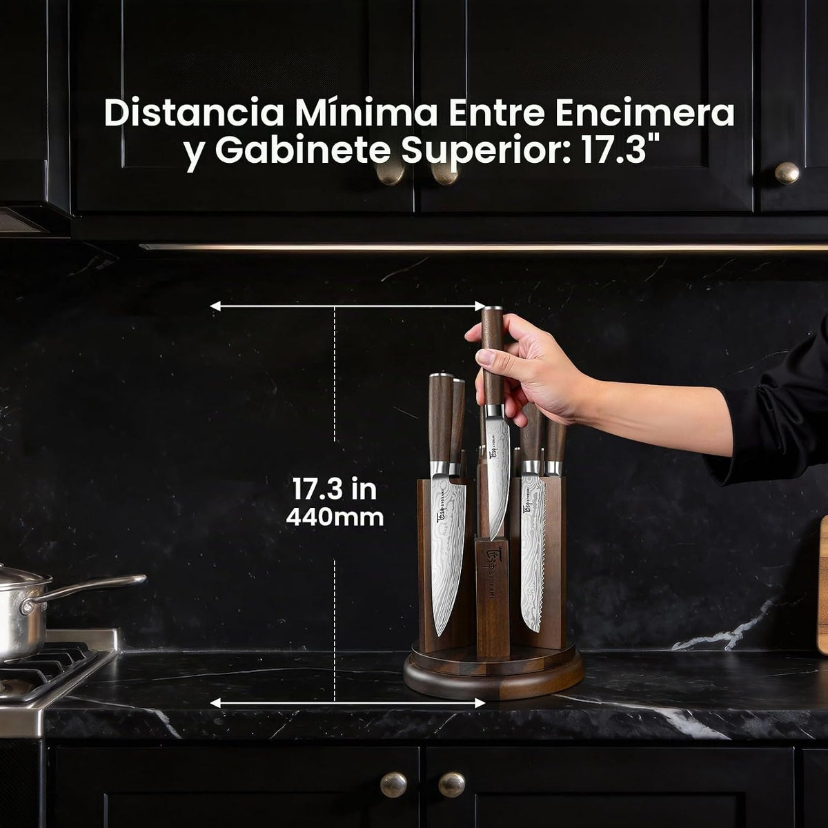 Juego de 14 cuchillos de cocina con bloque magnético, nuevo para 2026