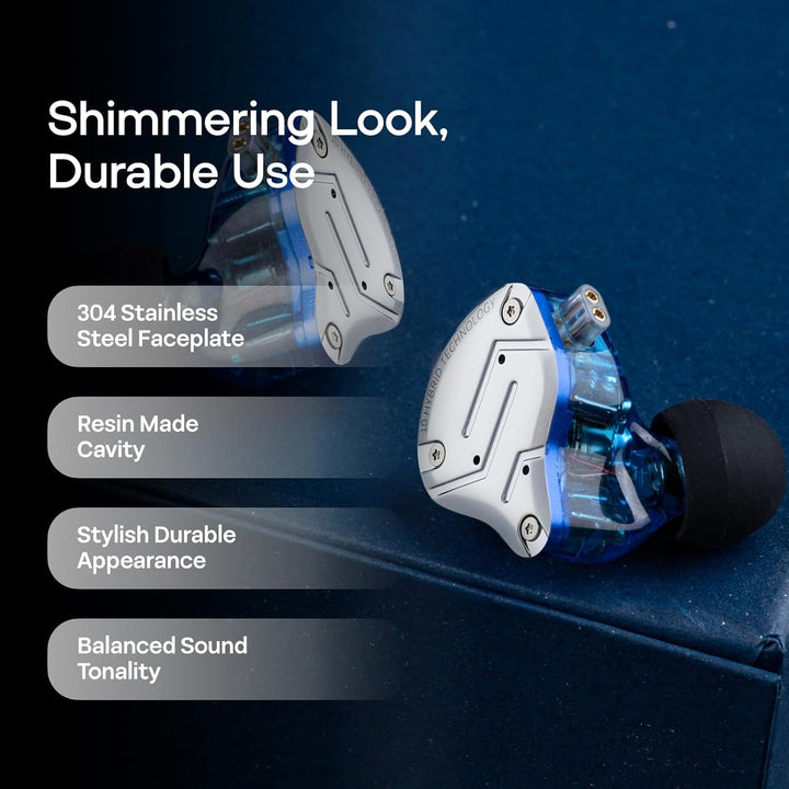 Linsoul - KZ ZS10 Pro, 4BA+1DD, con 5 controladores, auriculares de...