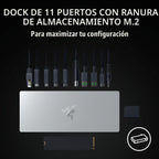 Razer Thunderbolt 5 Dock Chroma, 11 puertos + ranura SSD M.2, color blanco
