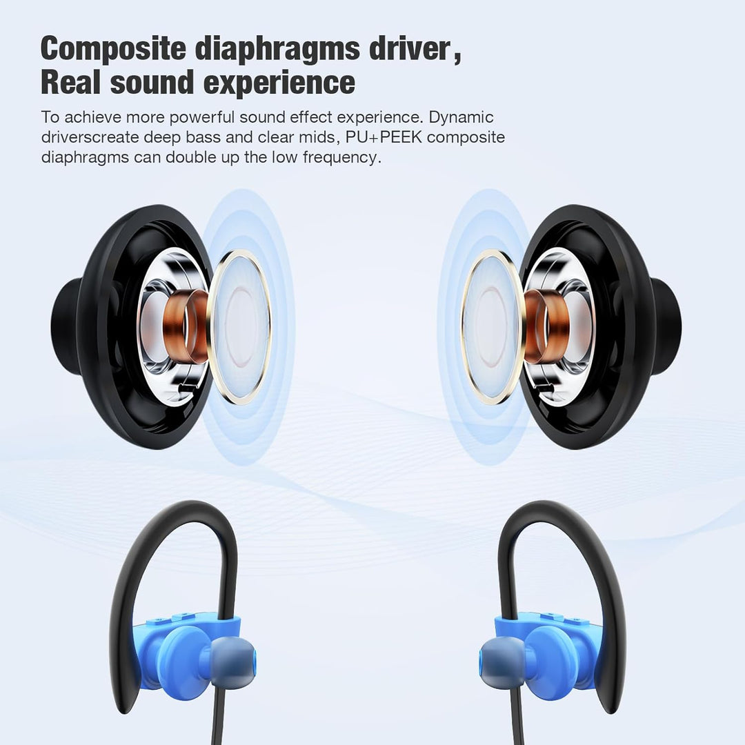 JOYWISE Auriculares Bluetooth, auriculares inalámbricos de 16 horas...