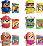 P.M.I. PAW Patrol - Paquete de 6 figuras de acción coleccionables con libros de cuentos ocultos, juguetes para niños y niñas de 3 a 8 años, licencia oficial, incluye Chase, Marshall, Skye, Rubble, Rocky y Liberty