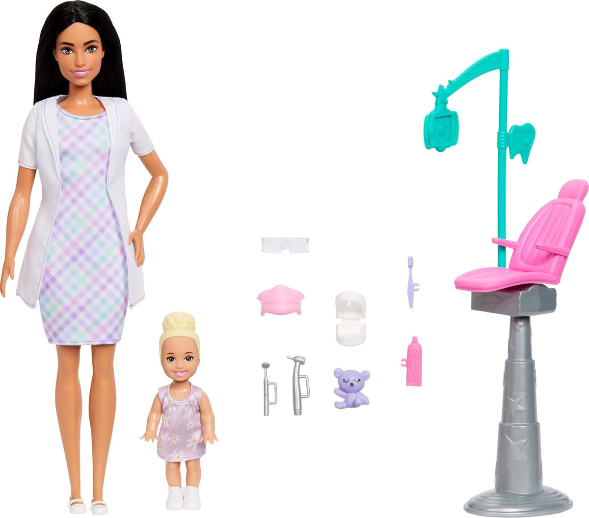 Barbie Careers - Juego de dentista con muñeca morena con