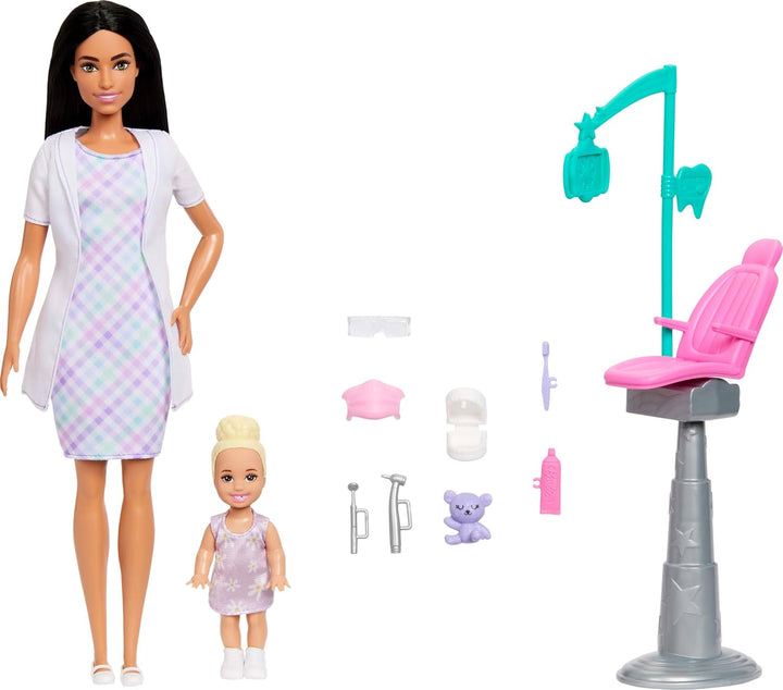 Barbie Careers - Juego de dentista con muñeca morena con