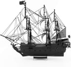 Rompecabezas de metal tierra 3D negro perla barco piratas del Caribe rompecabezas de metal modelo kits para adultos nivel moderado 5.75 x 1.75 x 4.50 in