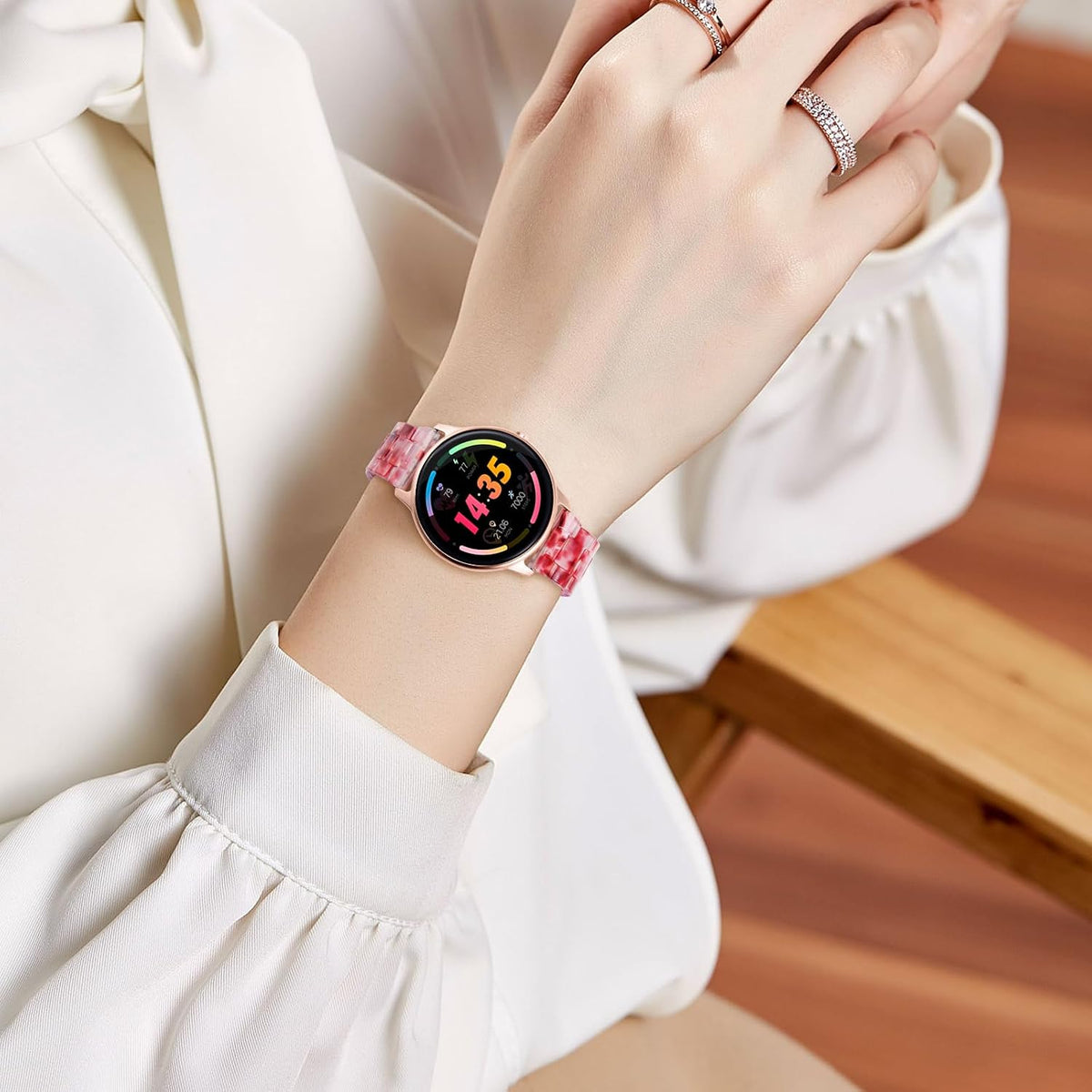 BINLUN Correas de reloj de resina de repuesto para hombres y mujeres, correas de reloj de 14 colores, ligeras, 12/14/16/18/20/0.866 in, pulseras de reloj inteligente a la moda y agradables a la piel