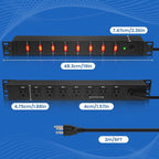 Regleta de alimentación para montaje en rack PDU, cable resistente
