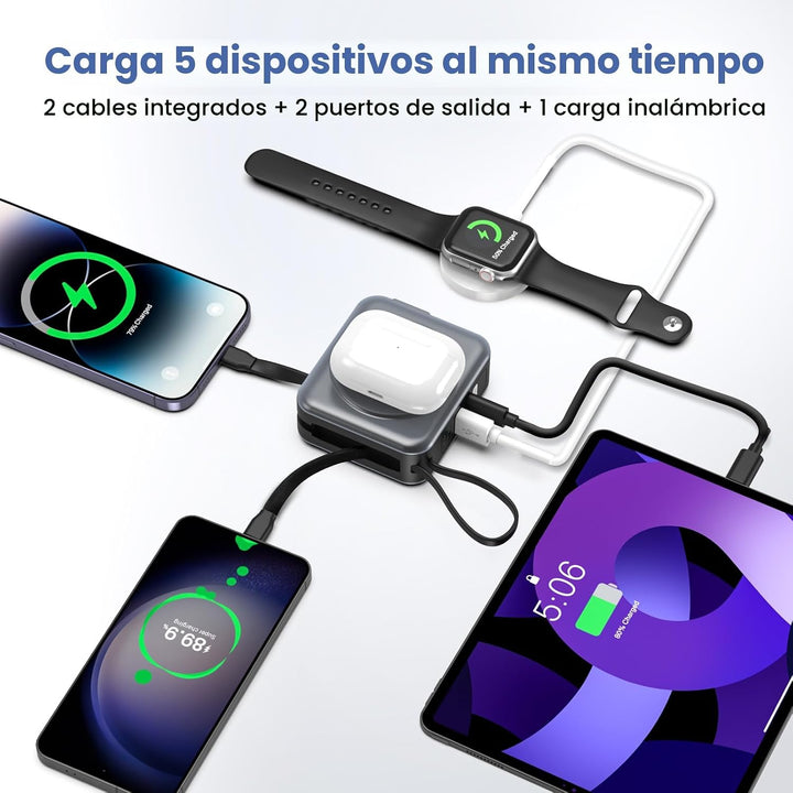 para Magsafe Cargador portátil con enchufe de pared AC, Banco de en...