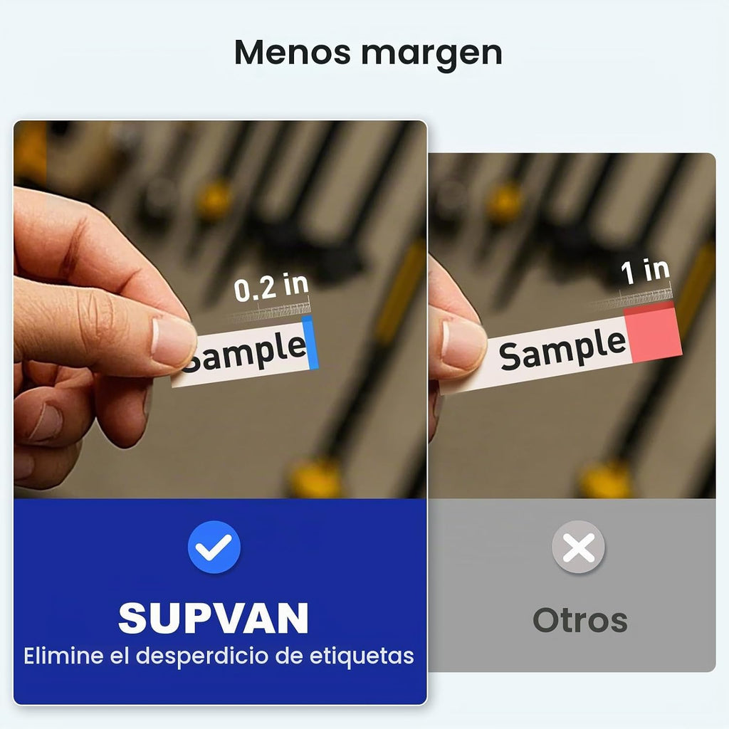 SUPVAN Máquina etiquetadora con teclado y Bluetooth E11 con 4 cintas