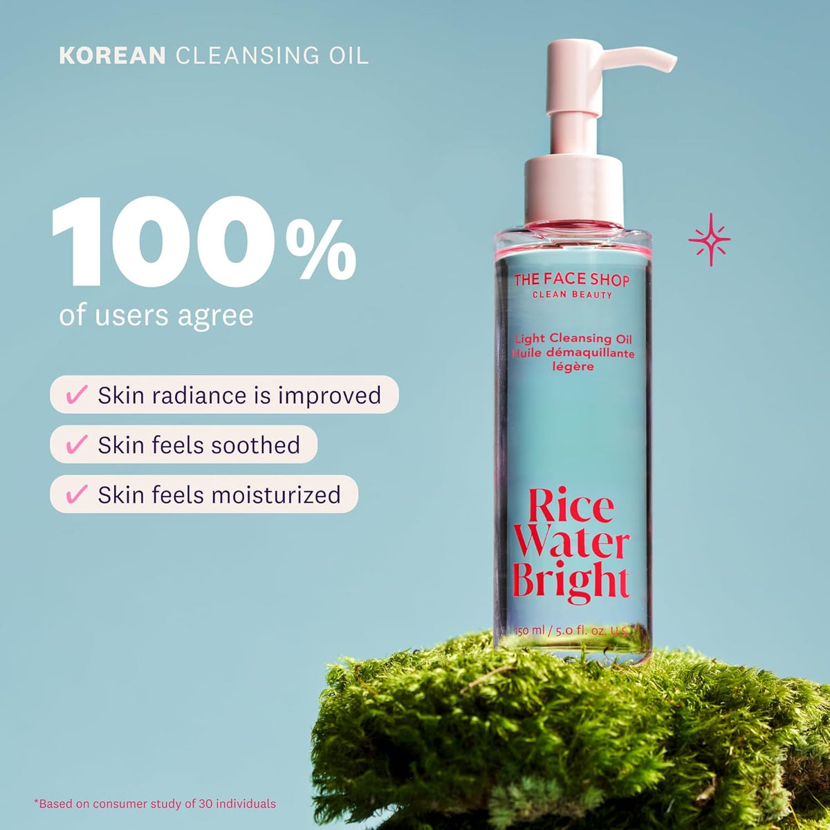 The Face Shop Rice Water Bright Dúo de Doble Limpieza con Ceramida,...