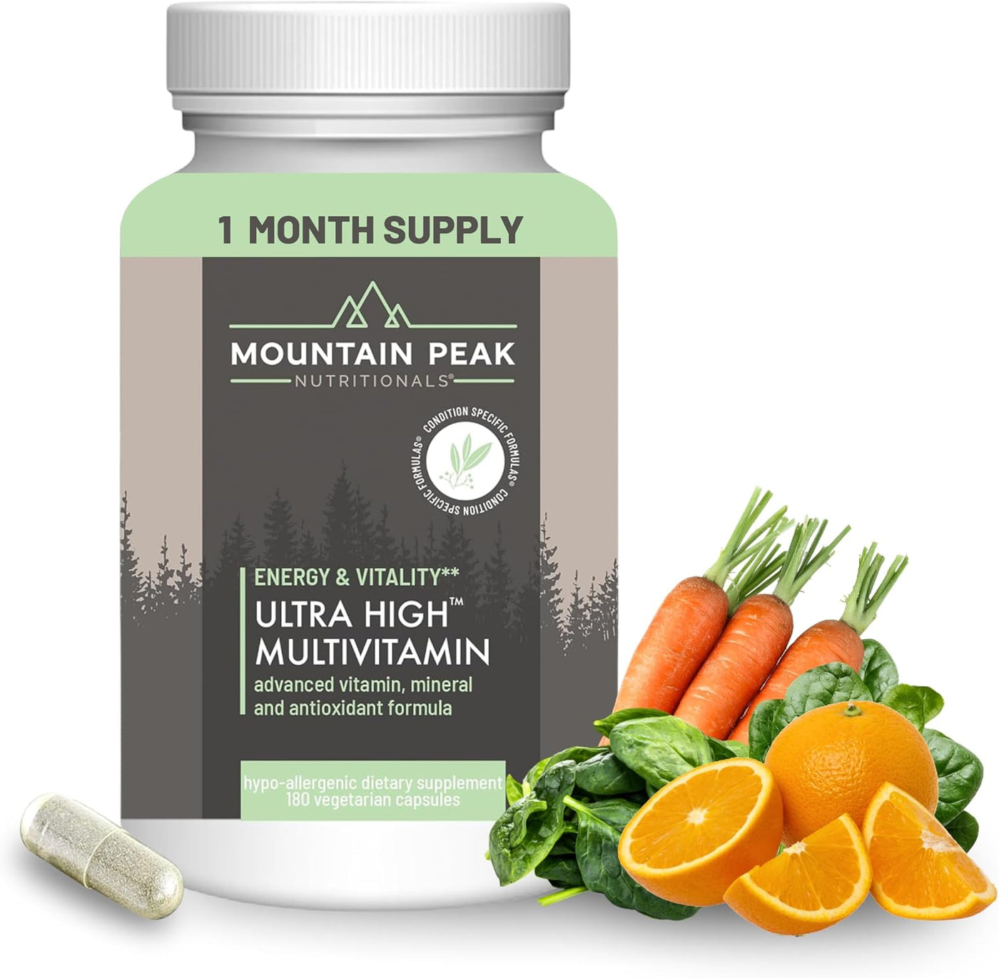 Mountain Peak Nutritionals Multivitamínico ultra alto para hombres...