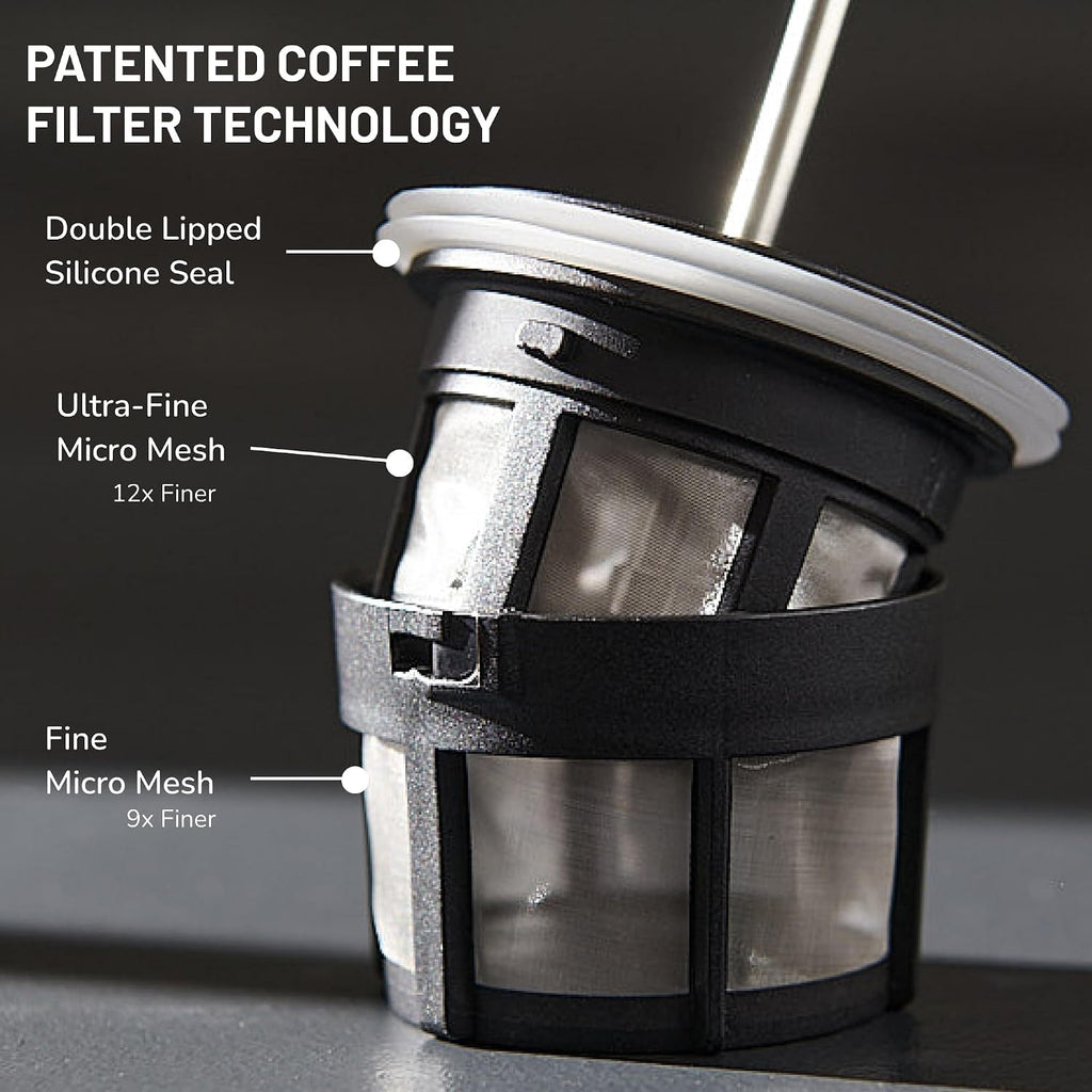 ESPRO Go P0 - Cafetera de prensa francesa aislada para viajes, 16 onzas, acero