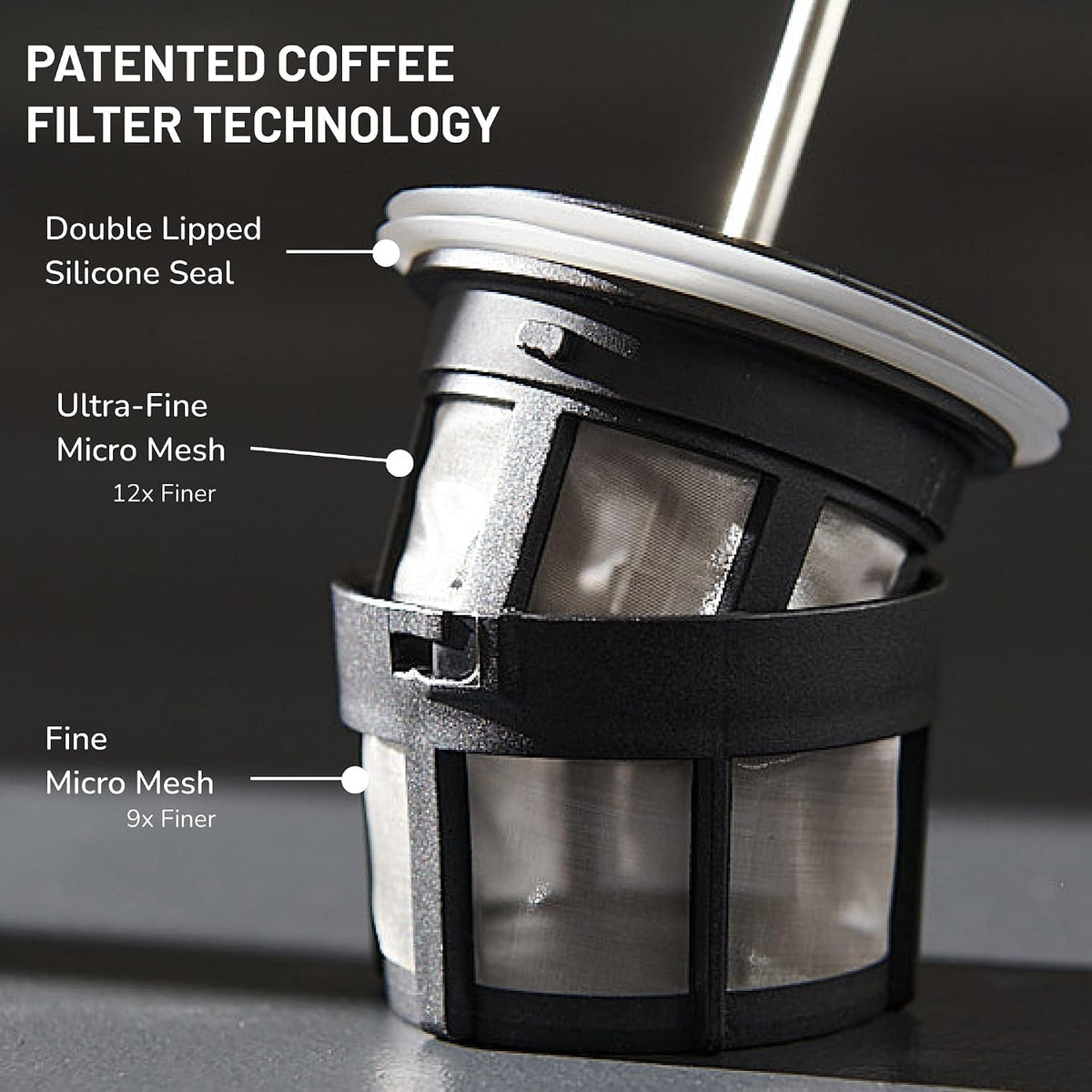 ESPRO Go P0 - Cafetera de prensa francesa aislada para viajes, 16 onzas, acero