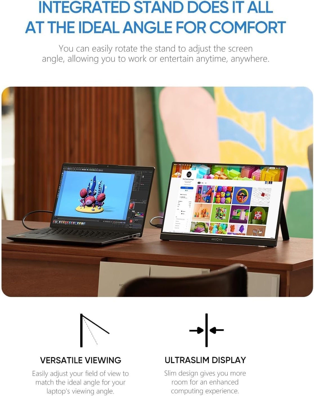 ARZOPA Monitor portátil de 15.6 pulgadas FHD 1080P \u2013 Monitor p...