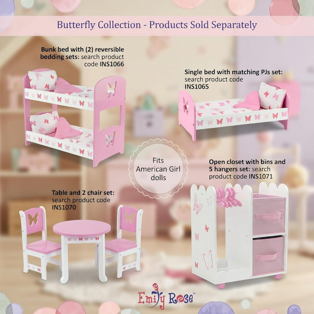 Emily Rose mueble de muñecas de 18 pulgadas para muñecas American G...