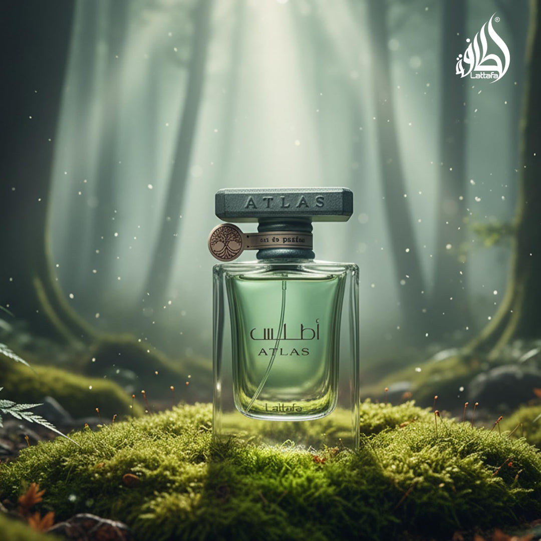 Lattafa Atlas Eau de Parfum Spray para Unisex, 1.85 onzas