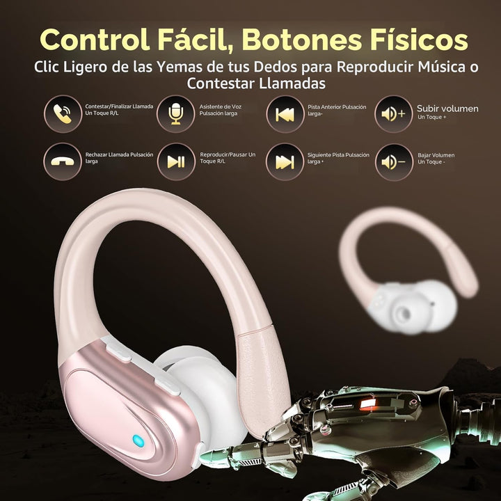 HAOYUYAN Auriculares inalámbricos, auriculares Bluetooth deportivos...