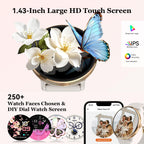 Reloj inteligente para mujer con rastreador de ejercicio: resistente al agua con Bluetooth y respuesta de llamadas, relojes inteligentes para Android/iPhone, digital, reloj inteligente, podómetro