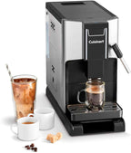 Cuisinart Máquina de café expreso totalmente automática, hace capuchino de calidad de café caliente o frío, café con leche, americanos y expreso extraído en frío, varita de vapor/espuma para bebidas a base de leche, EM-550