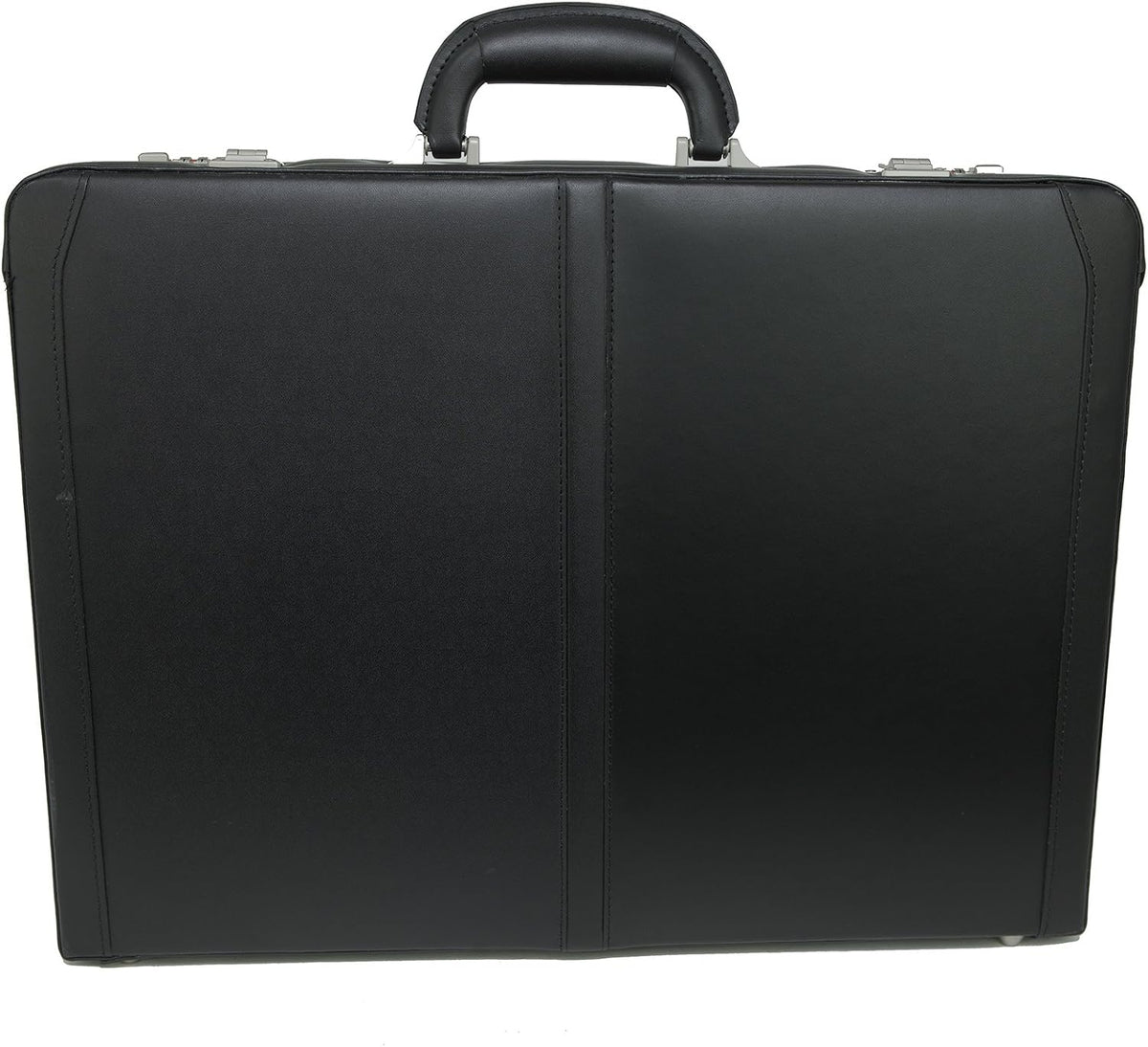 Alpine Swiss Maletín para hombre | Maletín extensible de cuero genuino para hombres | Estuche de negocios con bloqueo de combinación doble