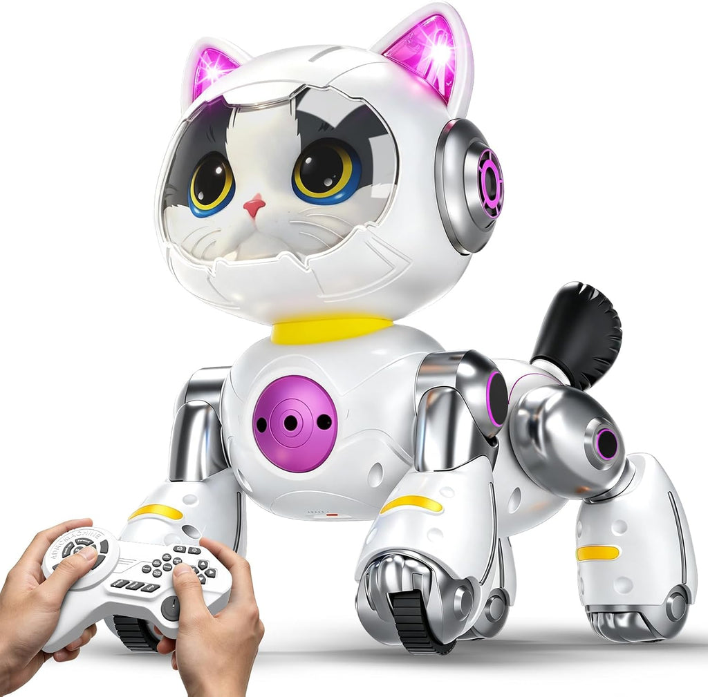 Robot de acrobacias RC para niños, juguete robótico interactivo recargable con detección táctil, caminar bailando con luz LED y sonidos, para niños y niñas de 5 a 12 años