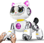 Robot de acrobacias RC para niños, juguete robótico interactivo recargable con detección táctil, caminar bailando con luz LED y sonidos, para niños y niñas de 5 a 12 años