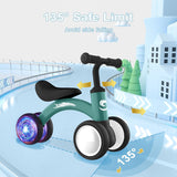 Bicicleta de equilibrio para bebés con iluminación colorida Gamfein...