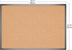 VIZ-PRO Tablero de anuncios de corcho, 36 x 24 pulgadas, tablero de anuncios de corcho con marco de aluminio negro