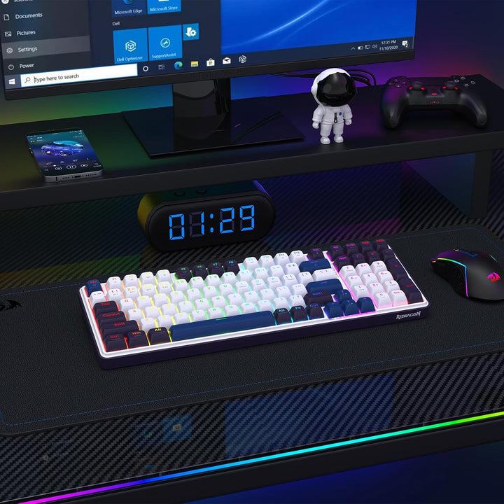 Redragon K744 PRO - Teclado inalámbrico para juegos RGB de 99 tecla...