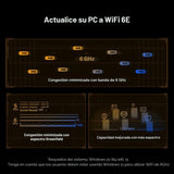 TP-Link WiFi 6E Intel AX210 AXE5400 PCIe tarjeta WiFi para PC de es...