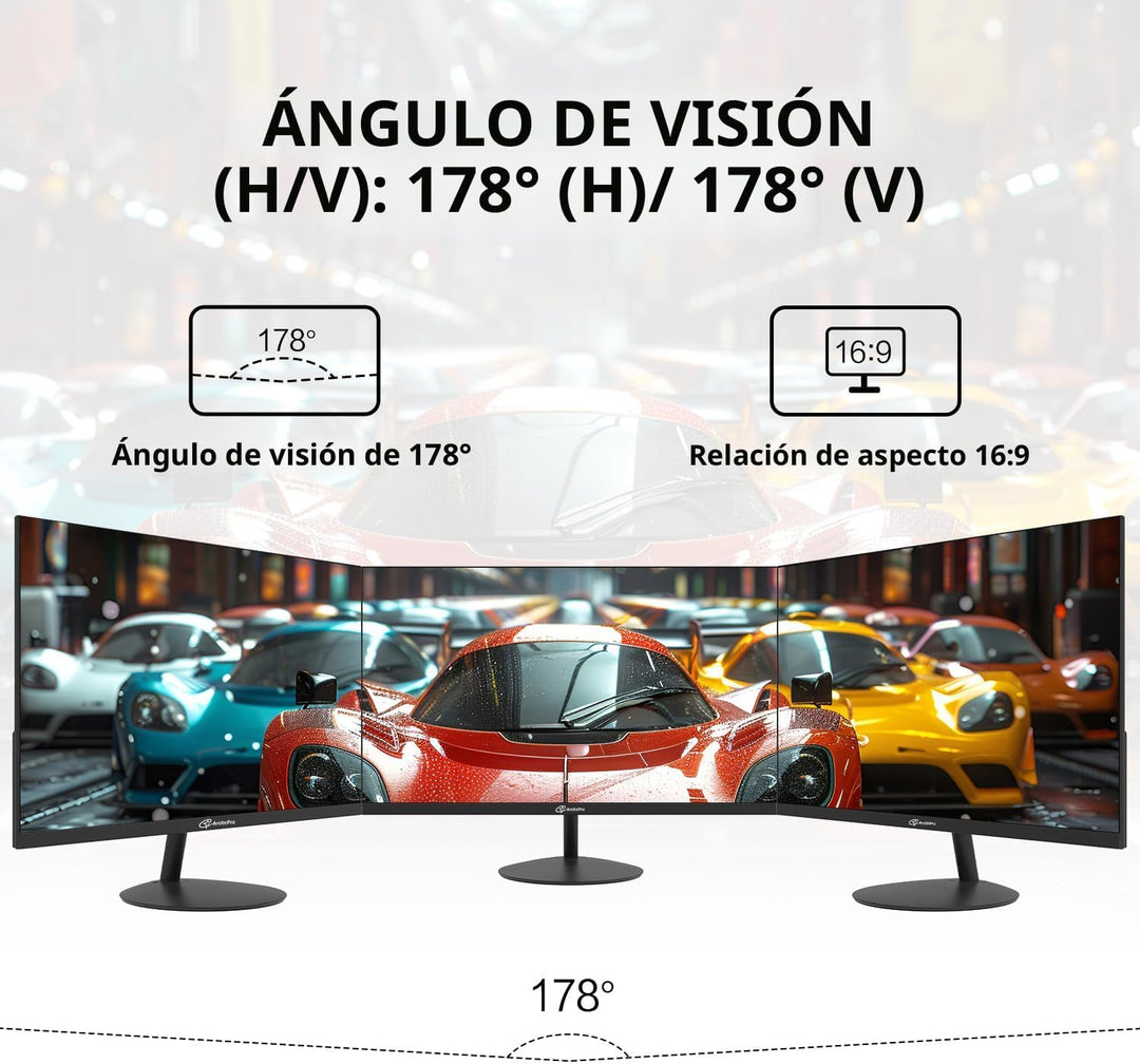 ArcticPro \u2013 Monitor de computadora de 24 pulgadas, FHD 1080p,...