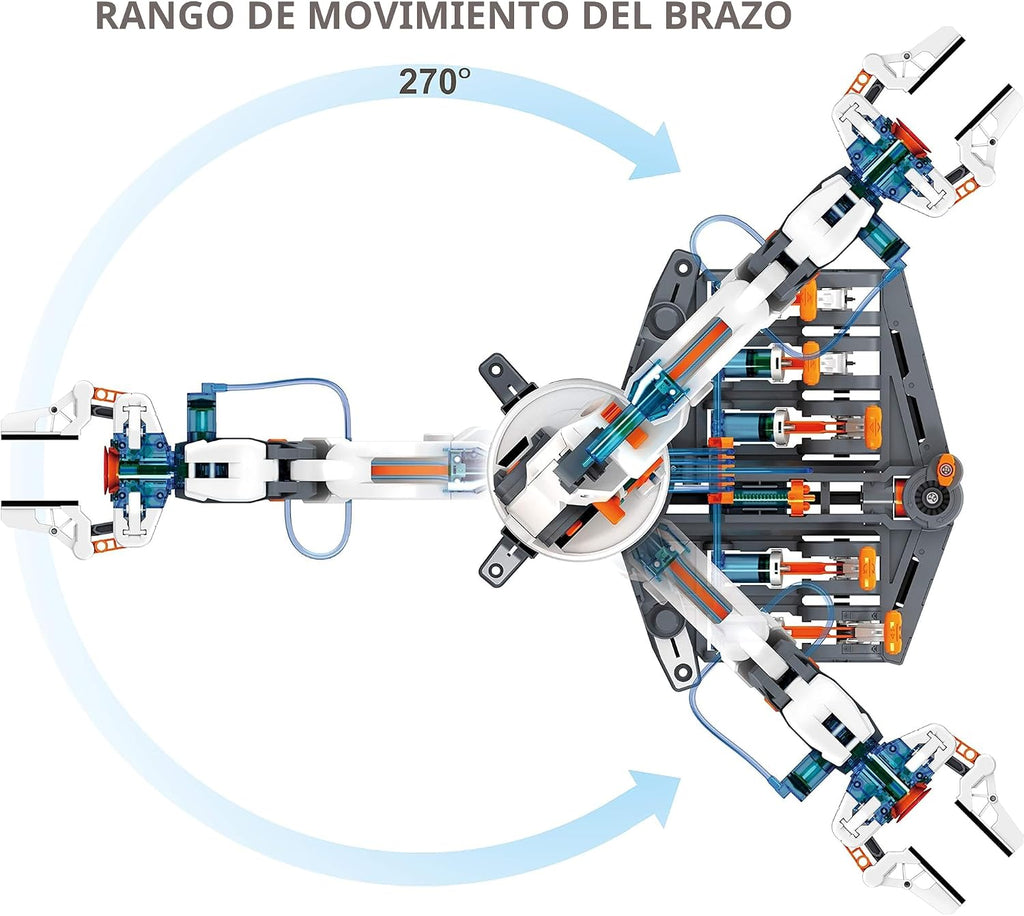 Teach Tech "Kit de brazo Hydrobot", kit hidráulico, juguete de construcción STEM para niños mayores de 12 años
