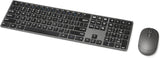 Combo de teclado y ratón inalámbricos Amazon Basics Ultra Premium -...