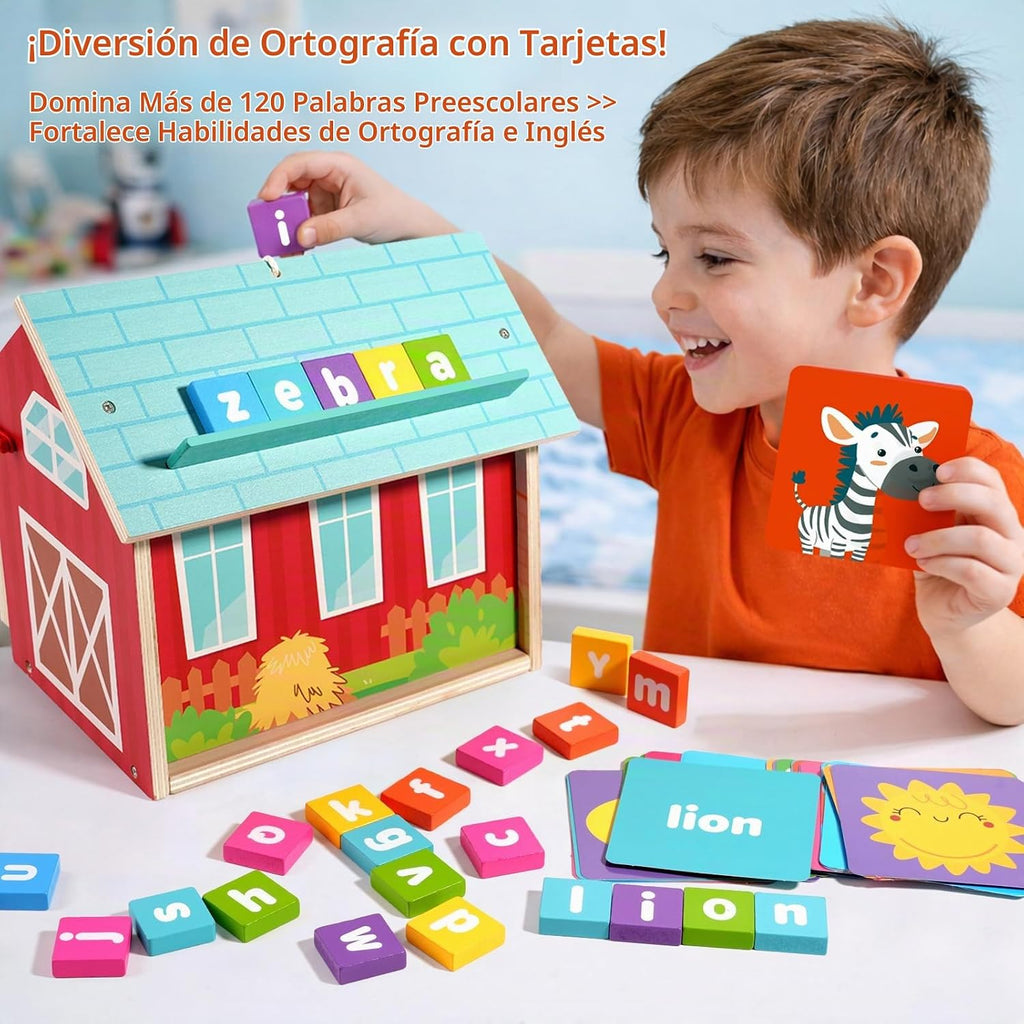 Casa de muñecas Montessori Farm para niños pequeños de 3 a 5