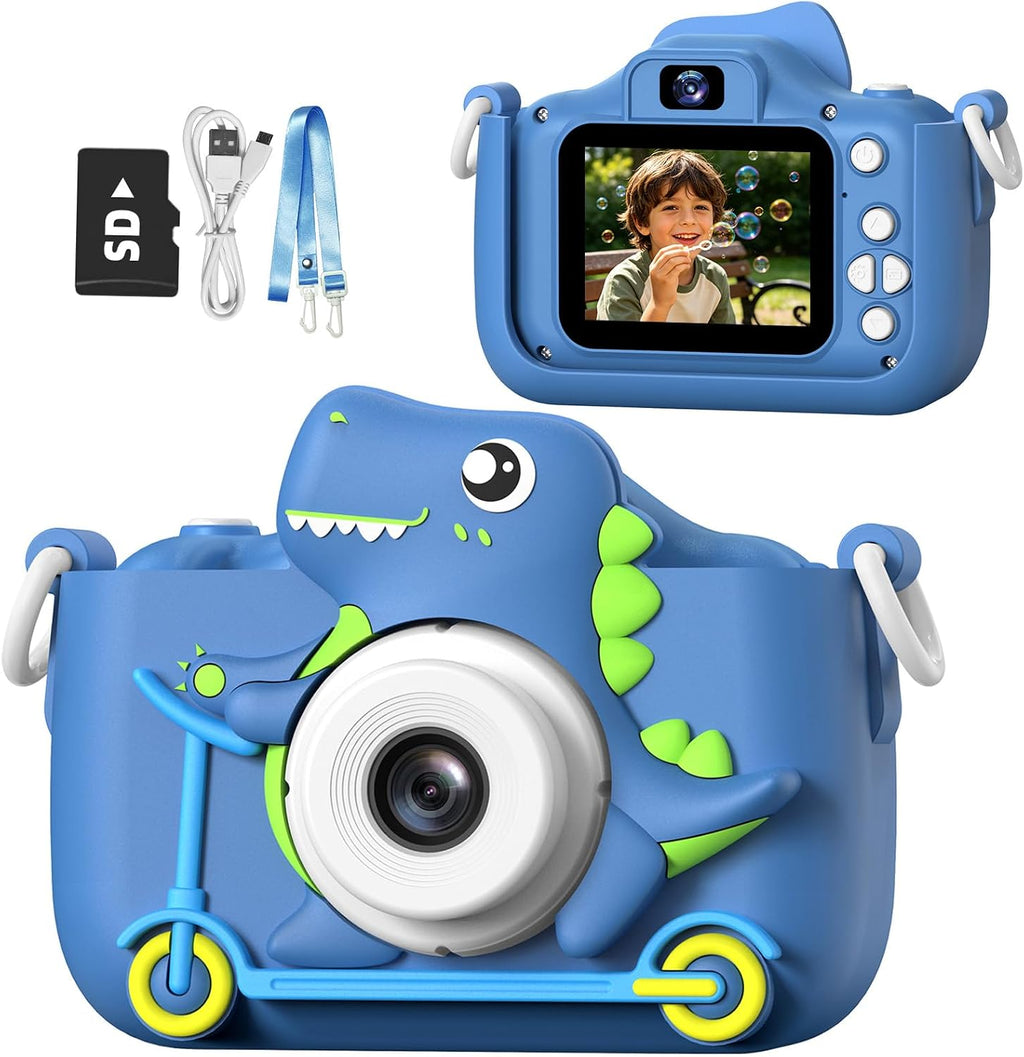 Juguetes de cámara selfie para niñas de 3 a 9 años, juguete de cámara de video digital con cubierta protectora, regalos de festival de cumpleaños de Navidad para niñas de 3 a 9 años