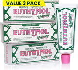 EUTHYMOL Pasta de dientes blanqueadora (3.7 onzas líquidas x 3, paq...
