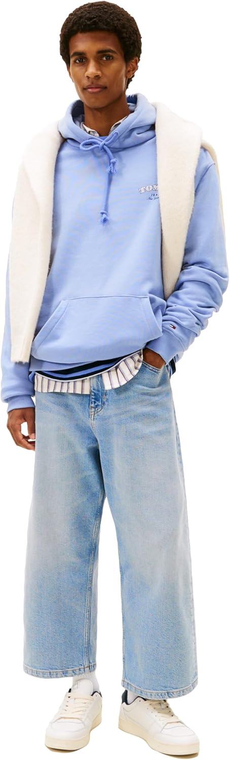 Tommy Jeans Sudadera con capucha de peso medio para hombre con gráf...
