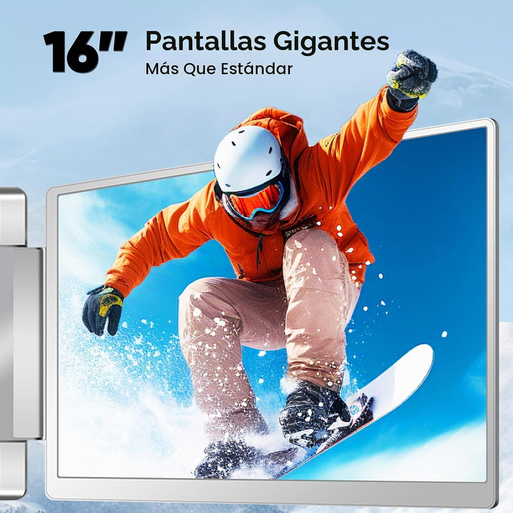 Monitor extensor de pantalla portátil de 16" 1200P portátil
