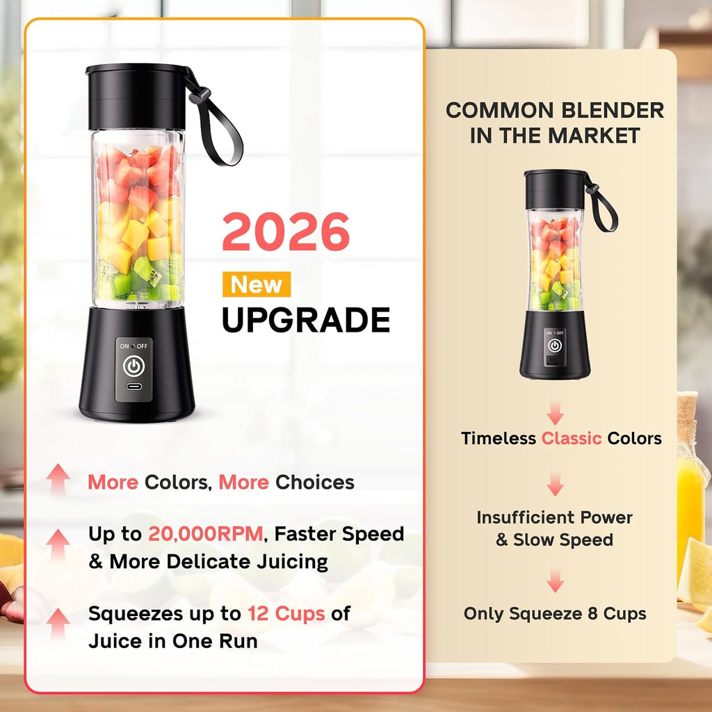 Batidora portátil de smoothie recién actualizada en 2026 - Batidora personal para viaje