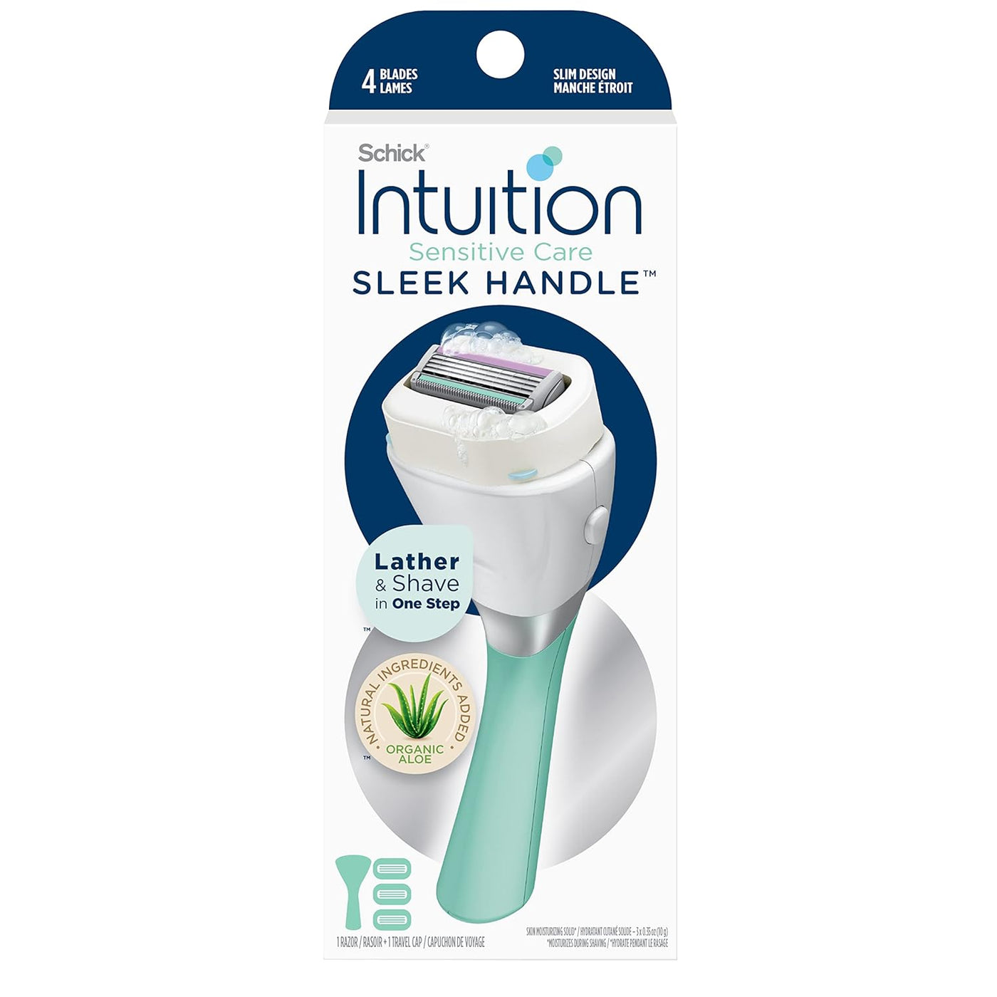 Maquinillas de afeitar Schick Intuition Sleek para mujeres con piel...