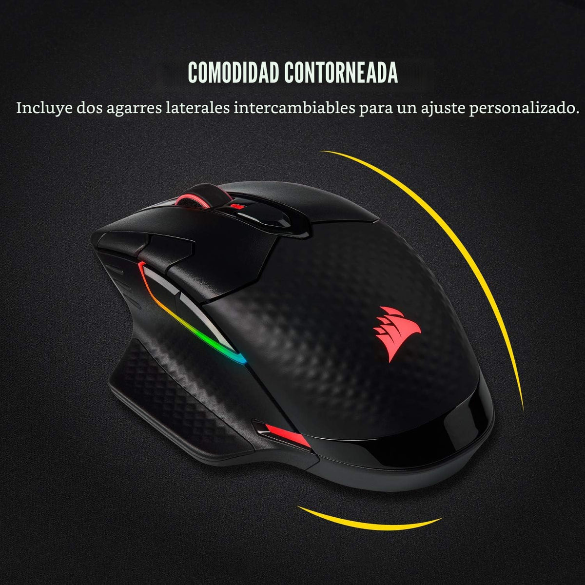 Corsair Dark CORE RGB PRO SE - Ratón inalámbrico FPS\/MOBA para jue...