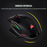 Corsair Dark CORE RGB PRO SE - Ratón inalámbrico FPS\/MOBA para jue...