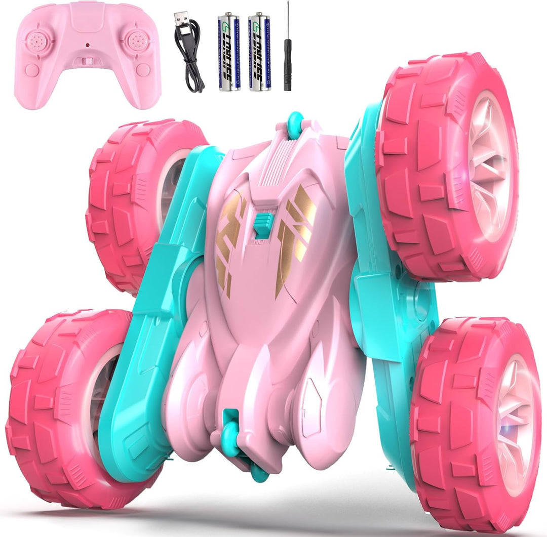 RacingFun Coche de control remoto rosa para niñas, 2.4 Ghz coches R...