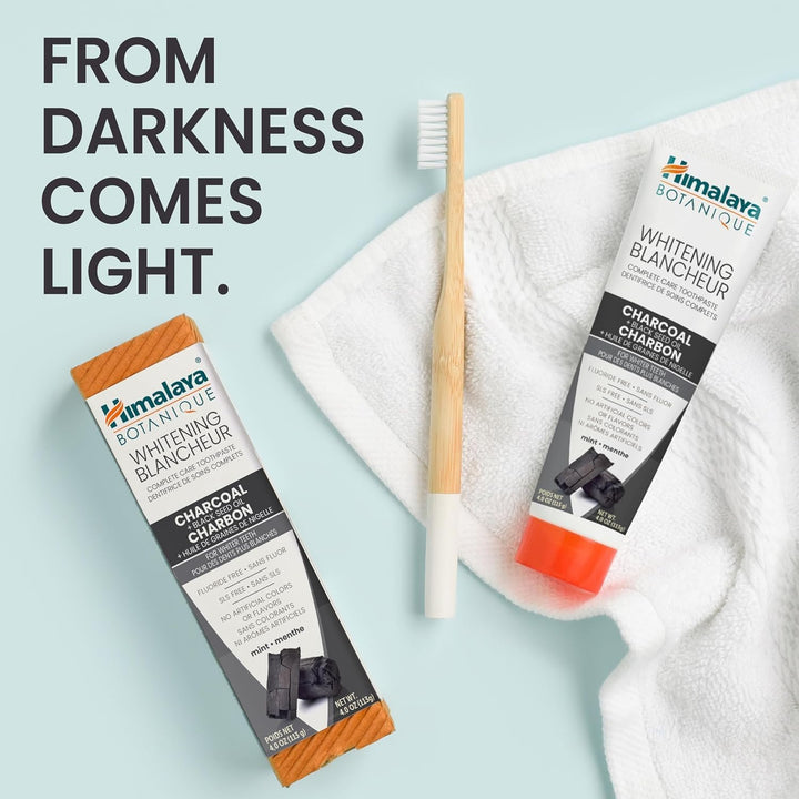 Himalaya Botanique Whitening Pasta de dientes antiplaca con carbón...