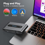 Conmutador KVM USB C para 2 computadoras 1 monitor, 4K @60Hz HDMI