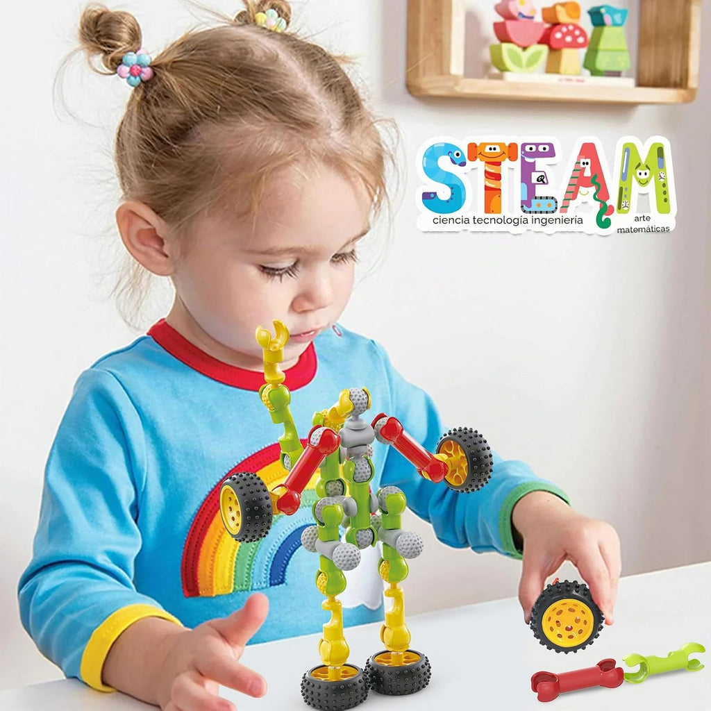 Juguetes de construcción STEM para niños y niñas de 3, 4, 5, 6, 7, 8
