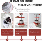 SQUEEZE master Prensa Manual de Tintura de Queso, Hierbas, Frutas, Vino -0.53 Galones/2 Litros-Mango de Bola de Potencia-Acero Inoxidable y Hierro para Jugo, Sidra, Vino, Aceite de Oliva