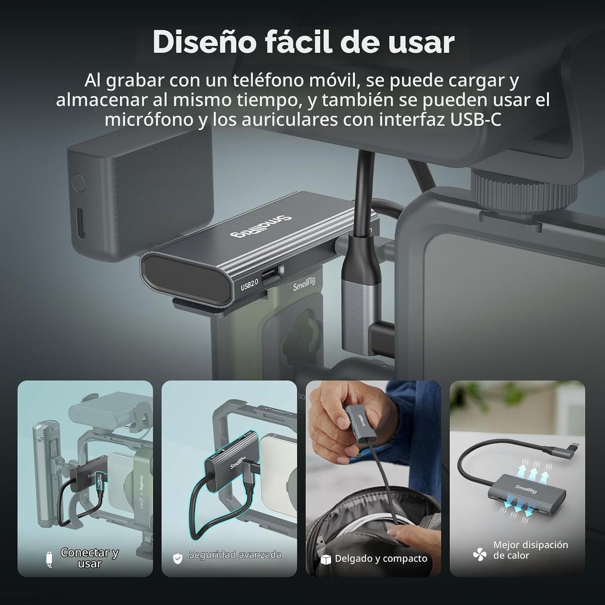 SMALLRIG, 4598, hub USB
