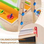 Tiny Land Caballete de madera para niños, caballete de arte con pizarra y